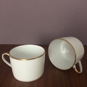 Barnardaud 2 Tea Coffee Cups  Palmyre White & Matte Gold